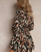 retro & icone Rochie Cămașă Maro cu Curea Textilă Mariou
