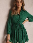 retro & icone Rochie Cămașă Verde Lelli