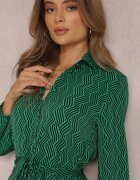retro & icone Rochie Cămașă Verde Lelli