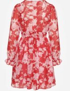 retro & icone Rochie Cloș Roșie cu Imprimeu Floral Awerdia
