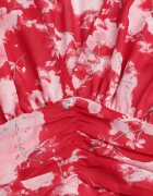 retro & icone Rochie Cloș Roșie cu Imprimeu Floral Awerdia