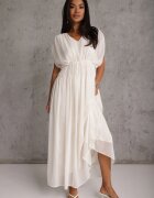 retro & icone Rochie de seară vaporoasă evazată Appeusa Bej