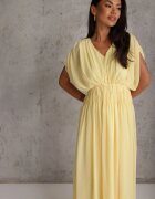 retro & icone Rochie de seară vaporoasă evazată Appeusa Galbenă