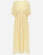 retro & icone Rochie de seară vaporoasă evazată Appeusa Galbenă