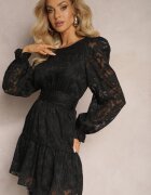 retro & icone Rochie evazată mini neagră din Plumeti Marsane