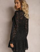 retro & icone Rochie evazată mini neagră din Plumeti Marsane