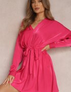 retro & icone Rochie Fucsia cu Cordon Halitha