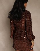 retro & icone Rochie Maro tip petrecut cu legătură și paiete Wedessa
