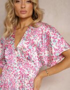 retro & icone Rochie Mov cu croi evazat cu centură decorativă în talie Dovbia
