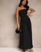 retro & icone Rochie Neagră de cocktail din bumbac Bodycon Filitera
