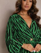 retro & icone Rochie Plisată Maxi Verde cu top petrecut și elastic în talie Holia
