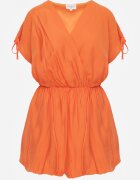 retro & icone Rochie Portocalie Petrecută Tip Balon cu Legături Nyana