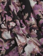 retro & icone Rochie roz închis mulată mini cu decolteu petrecut florală Refoxa