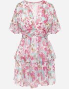 retro & icone Rochie Rozalie Cambrată cu căptușeală tricotată și volane cu elastic în talie Zonelia