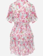 retro & icone Rochie Rozalie Cambrată cu căptușeală tricotată și volane cu elastic în talie Zonelia