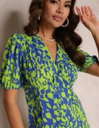 retro & icone Rochie Verde Cloș cu Decolteu petrecut Dahni