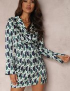 retro & icone Rochie Verde cu elastic în talie Kanne