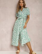 retro & icone Rochie Verde din Bumbac Andrilla
