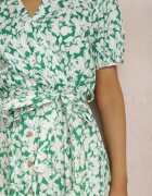 retro & icone Rochie Verde din Bumbac Andrilla