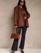 retro & icone Sacou Oversize Maro în Stil Retro Zenorela