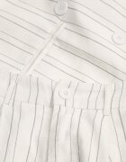 retro & icone Set Bej cu Vâscoză și Bumbac Pantaloni scurți și Sacou cu Mânecă Scurtă Zaleria
