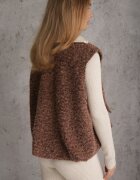 retro & icone Vestă Casual din tricot Boucle cu fermoar și buzunare Emasa Maro