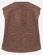 retro & icone Vestă Casual din tricot Boucle cu fermoar și buzunare Emasa Maro