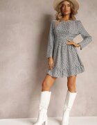  Rochie Alb-Negru Bathetis
