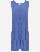  Rochie Albastră de Bumbac cu Croială Evazată Fără Mâneci Gladea