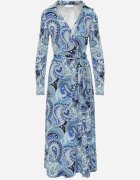  Rochie Albastră Maxi cu cordon în talie Rosali