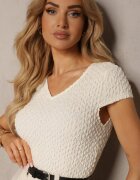  Rochie Bej cu croială evazată cu mânecă scurtă și centură din piele ecologică Frinna
