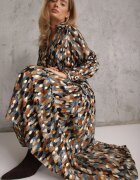  Rochie bleumarin Bancroft cu imprimeu strălucitor