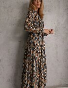  Rochie bleumarin Bancroft cu imprimeu strălucitor