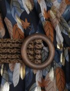  Rochie bleumarin Bancroft cu imprimeu strălucitor