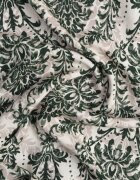  Rochie Boho Verde-Bej din Bumbac cu Bretele Decorată cu Volănaș Testalaya