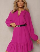  Rochie cămașă violetă mini Galdra