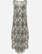 Rochie Casuală Bej-Verde din Bumbac cu croială Cloș Mellilla