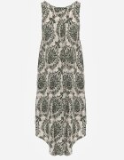  Rochie Casuală Bej-Verde din Bumbac cu croială Cloș Mellilla