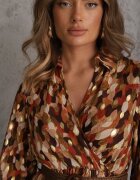  Rochie Maro Bancroft cu Imprimeu Strălucitor