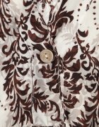  Rochie Maro-Bej din bumbac cu croială evazată finisată cu volane Niloa