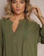  Rochie tip cămașă verde deschis mini Galdra