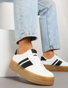 romanciaga Adidași Albi Iconici Tenisi cu Benzi Decorative Vandell