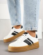 romanciaga Adidași Albi Iconici Tenisi cu Benzi Decorative Vandell