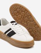 romanciaga Adidași Albi Iconici Tenisi cu Benzi Decorative Vandell