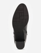 romanciaga Botine cu toc decorate cu dungi cu cataramă și imprimeu croco Frilena Negre