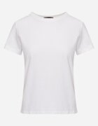 romee's T-shirt din bumbac cu finisaj simplu și croială dreaptă Melamene Alb