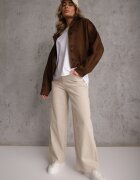 romee's Tricou Alb Basic Oversize din Bumbac Elusis