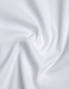 romee's Tricou Alb de Bumbac cu Croială Mulată din Material Reiat Lailya