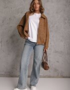 romee's Tricou Alb de Bumbac Oversize Neduna
