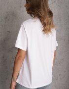 romee's Tricou Alb de Bumbac Oversize Neduna